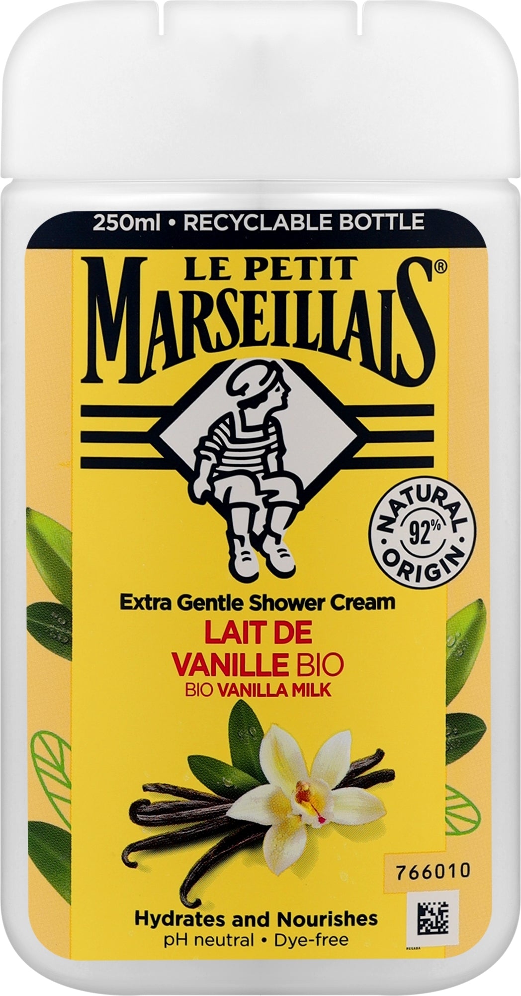 LE PETIT MARSEILLAIS GEL DUS 650ML BIO LAPTE VANILIE