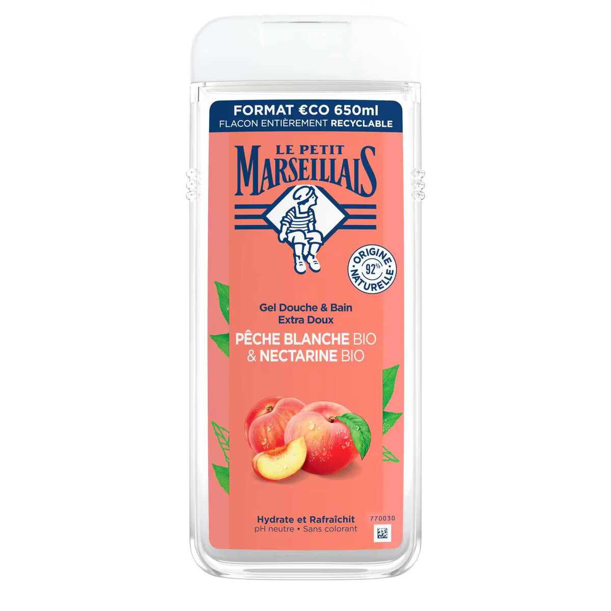 LE PETIT MARSEILLAIS GEL DUS 650ML BIO PIERSICI NECTARINE